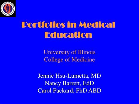 Beasley BW et al. . Portfolio in medical education ppt